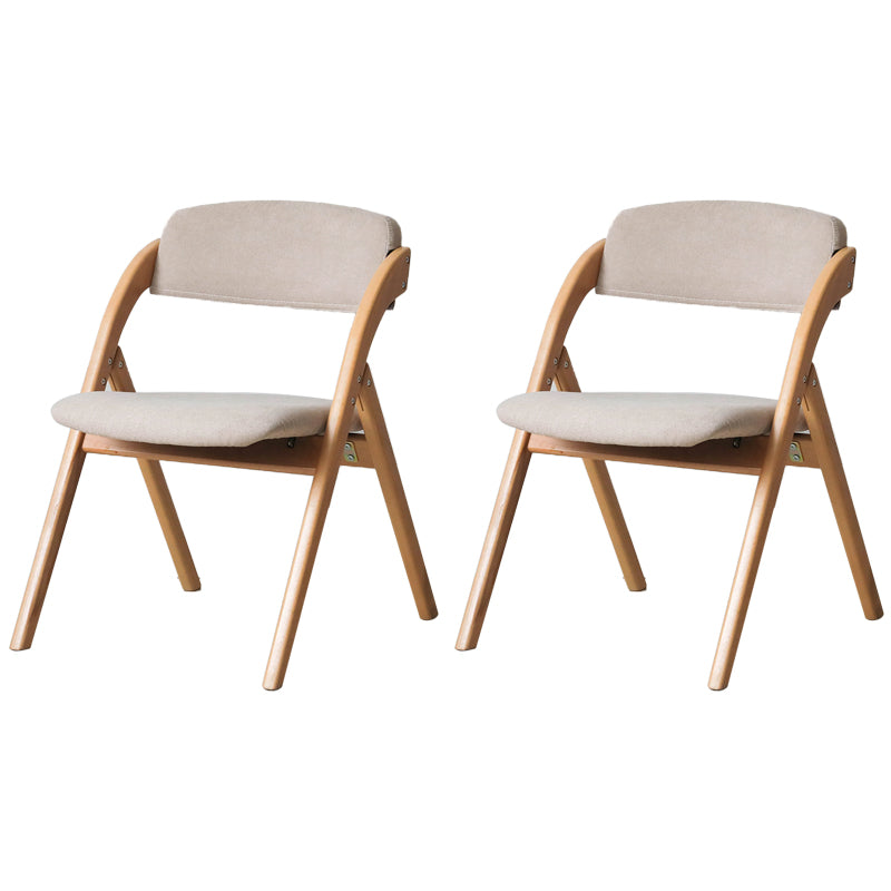 Chaise latéral de maison scandinave rembourrée en bois ouvert en bois pliant chaise