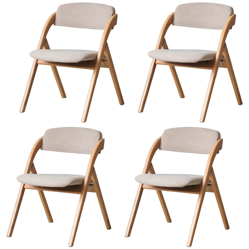 Chaise latéral de maison scandinave rembourrée en bois ouvert en bois pliant chaise