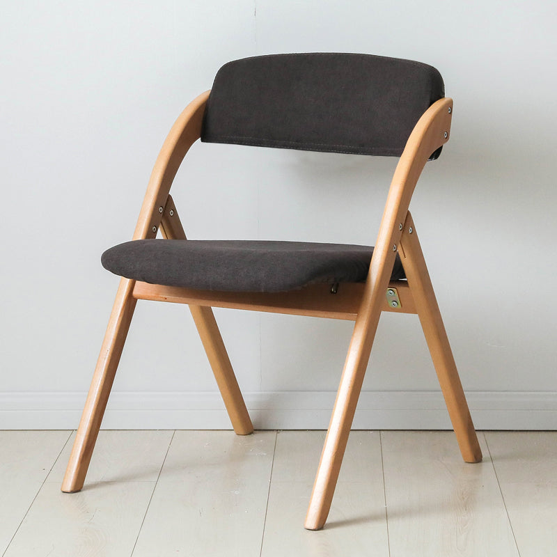 Chaise latéral de maison scandinave rembourrée en bois ouvert en bois pliant chaise