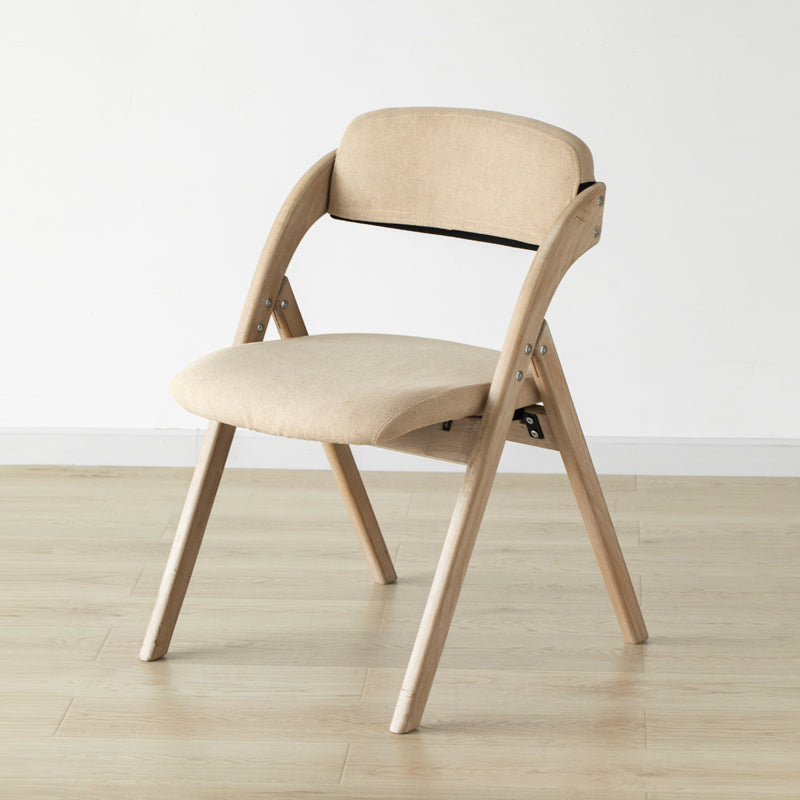 Chaise latéral de maison scandinave rembourrée en bois ouvert en bois pliant chaise