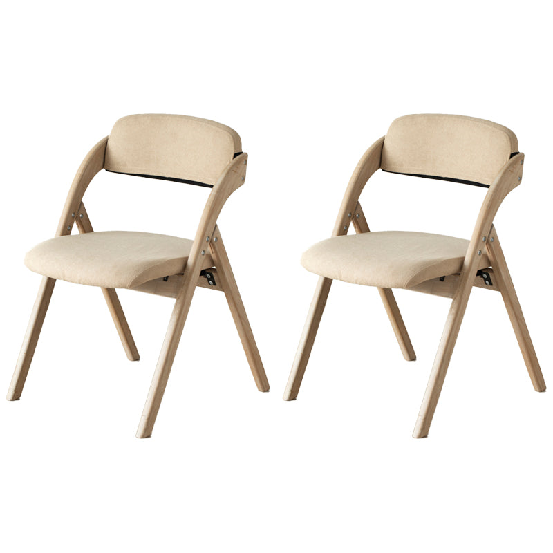 Chaise latéral de maison scandinave rembourrée en bois ouvert en bois pliant chaise