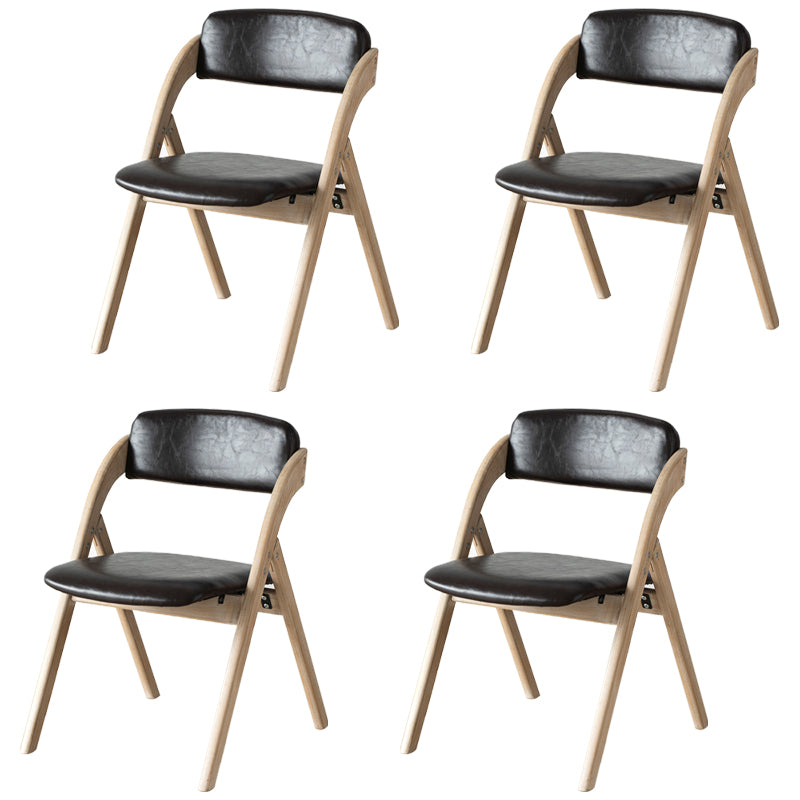 Chaise latéral de maison scandinave rembourrée en bois ouvert en bois pliant chaise