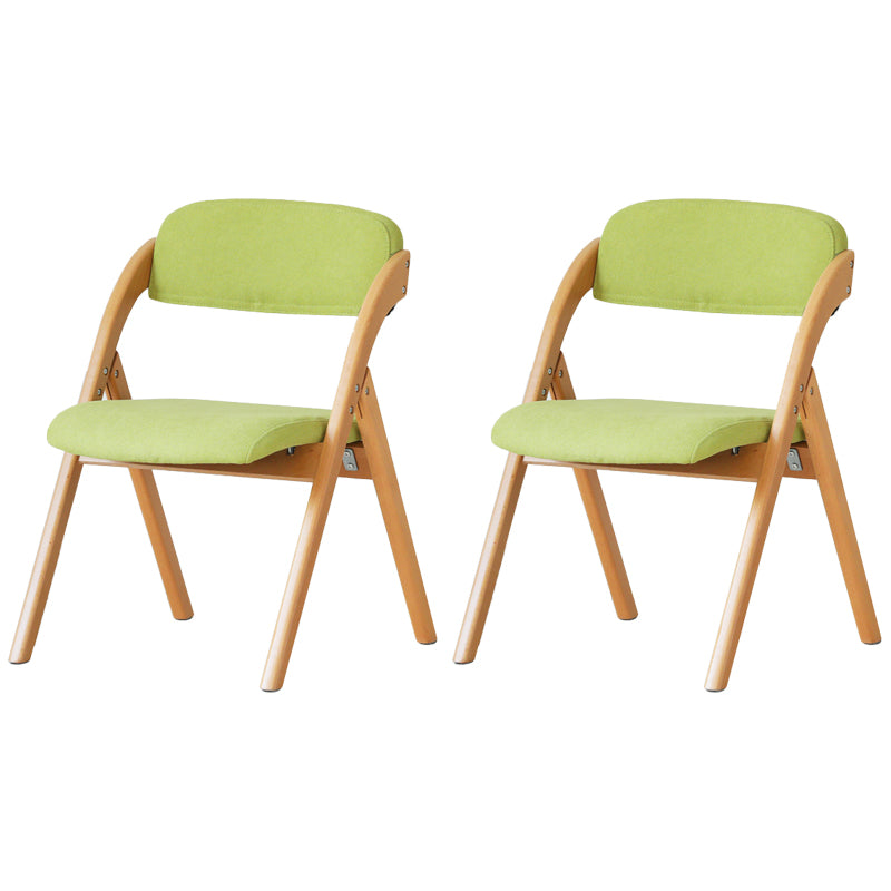 Chaise latéral de maison scandinave rembourrée en bois ouvert en bois pliant chaise