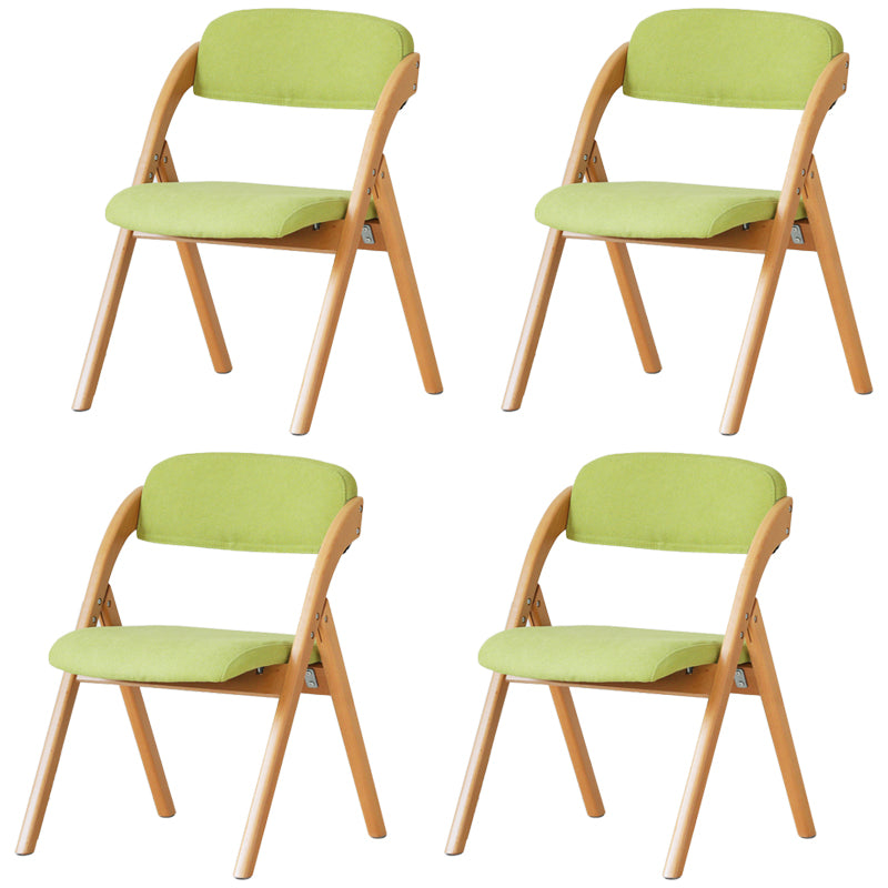 Chaise latéral de maison scandinave rembourrée en bois ouvert en bois pliant chaise