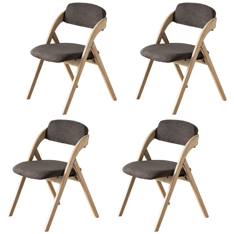 Chaise latéral de maison scandinave rembourrée en bois ouvert en bois pliant chaise