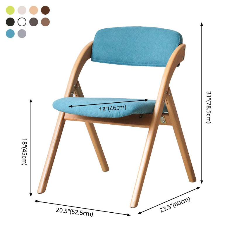 Chaise latéral de maison scandinave rembourrée en bois ouvert en bois pliant chaise