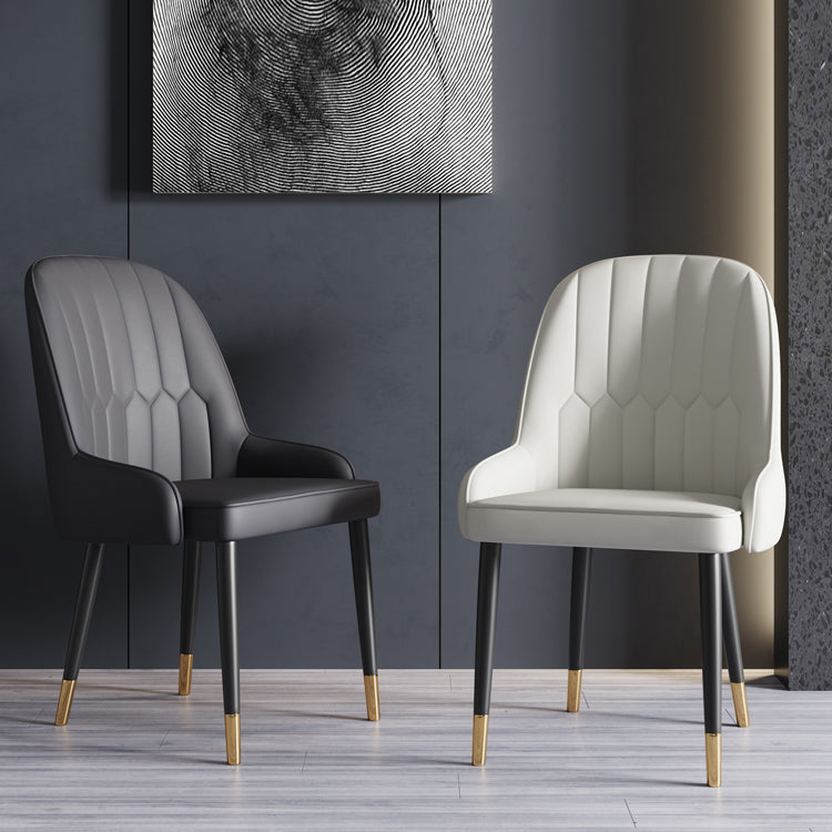 El comedor del metal de Glam preside los sillones tapizados del cuero de la PU del lado para el restaurante
