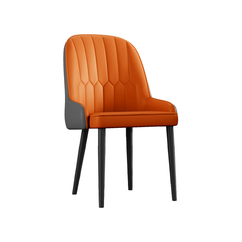 Les chaises de salle à manger en métal Glam ont rembourré les fauteuils latéraux en cuir d'unité centrale pour le restaurant