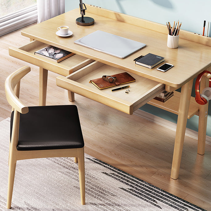Chaise d'appoint scandinave à dossier ouvert, chaise de salle à manger rembourrée en bois