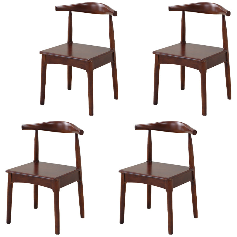 Chaise d'appoint scandinave à dossier ouvert, chaise de salle à manger rembourrée en bois