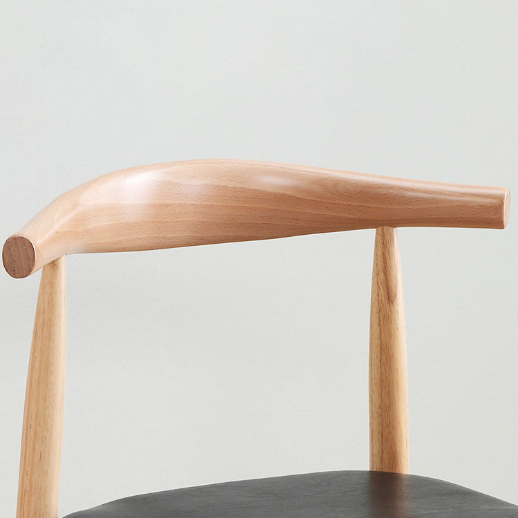 Chaise d'appoint scandinave à dossier ouvert, chaise de salle à manger rembourrée en bois