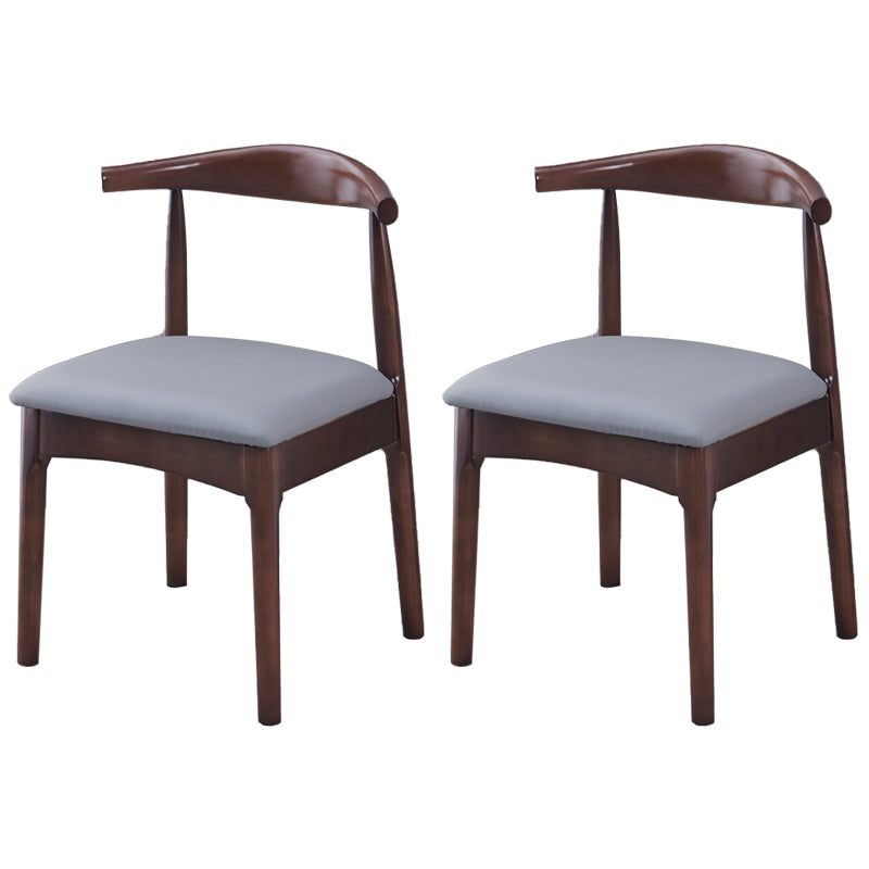 Chaise d'appoint scandinave à dossier ouvert, chaise de salle à manger rembourrée en bois