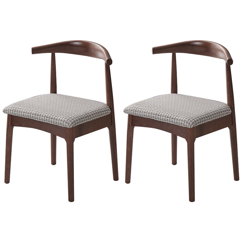 Chaise d'appoint scandinave à dossier ouvert, chaise de salle à manger rembourrée en bois