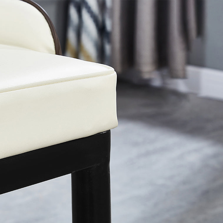 Inicio Sillón escandinavo Silla de comedor tapizada con respaldo Parsons de metal