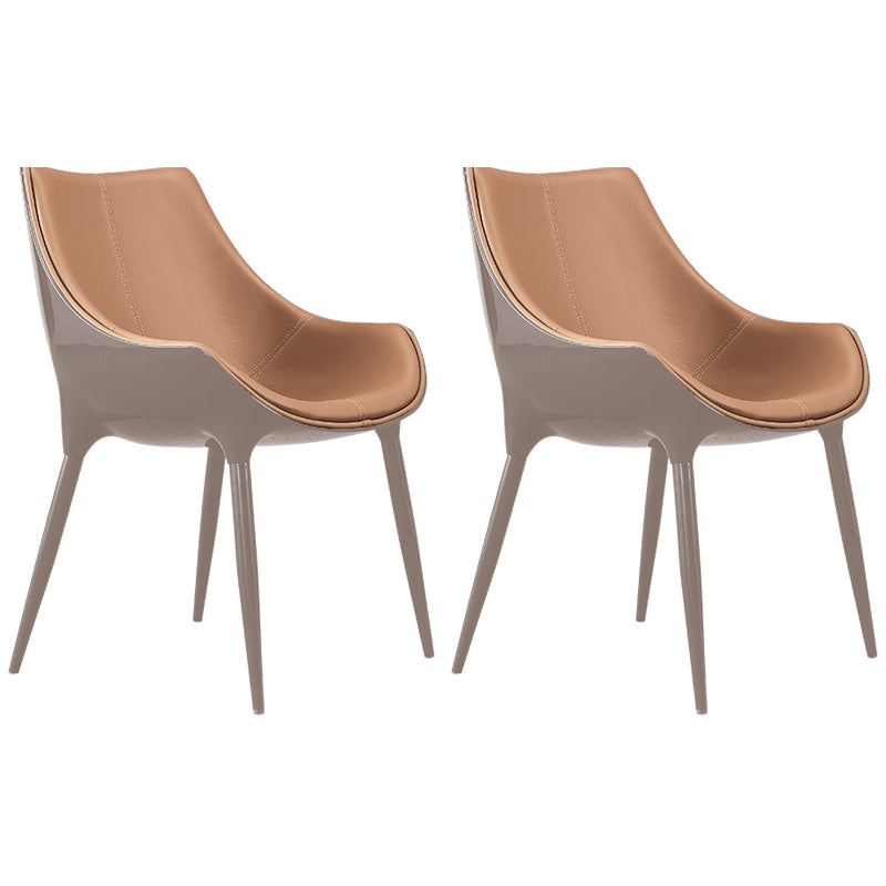 Chaise de salle à manger rembourrée en métal à dossier solide d'intérieur de fauteuil de style moderne