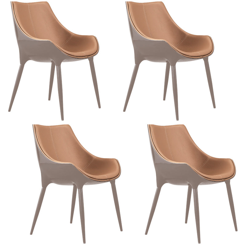 Chaise de salle à manger rembourrée en métal à dossier solide d'intérieur de fauteuil de style moderne