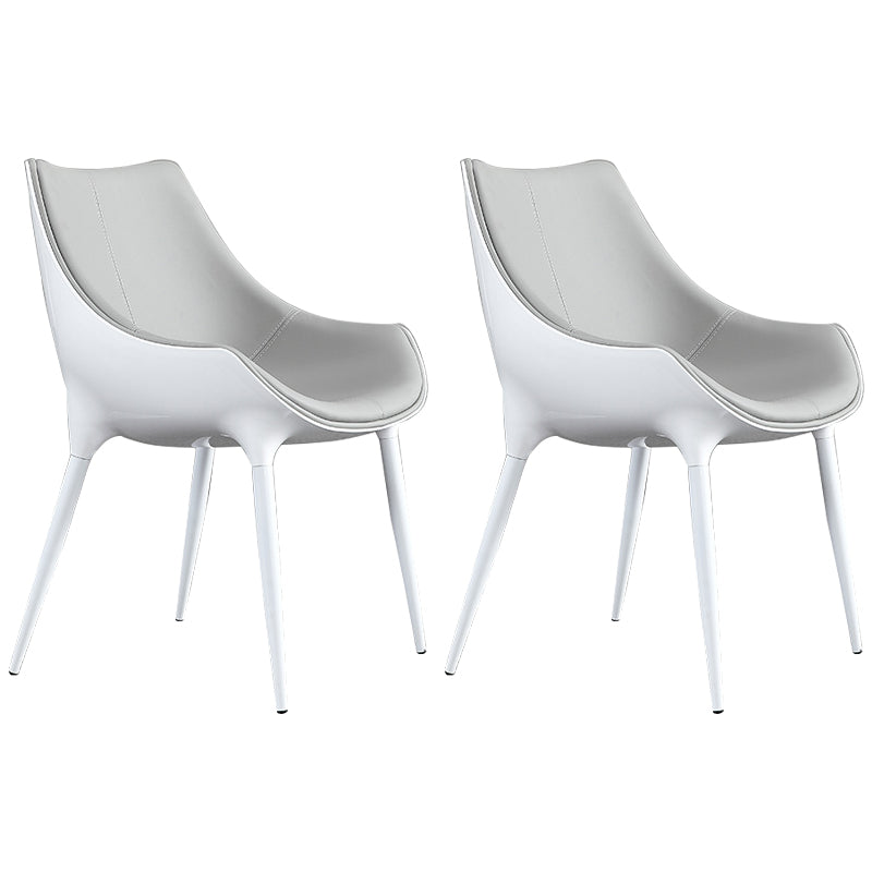 Chaise de salle à manger rembourrée en métal à dossier solide d'intérieur de fauteuil de style moderne