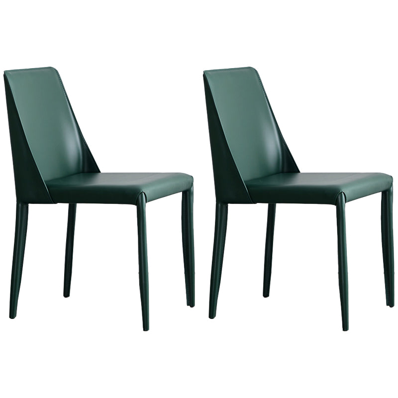 La salle à manger moderne en métal préside la chaise de salle à manger en cuir sans bras pour le restaurant
