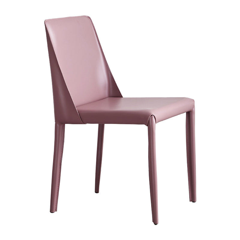 La salle à manger moderne en métal préside la chaise de salle à manger en cuir sans bras pour le restaurant