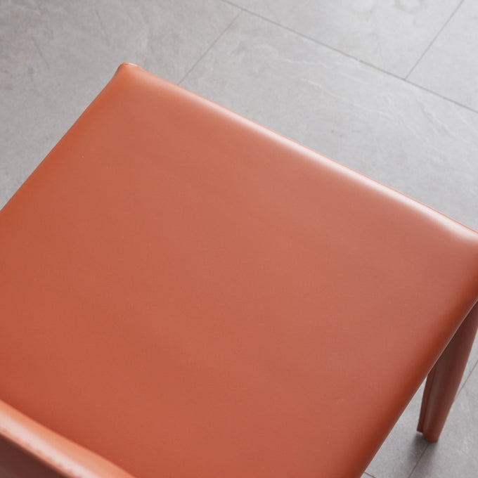 La salle à manger moderne en métal préside la chaise de salle à manger en cuir sans bras pour le restaurant