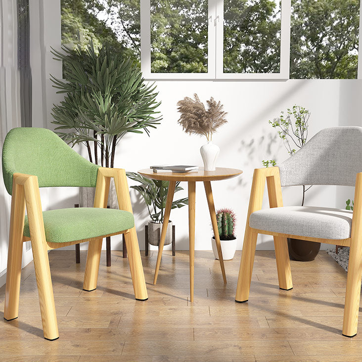 Sillas de comedor modernas Sillón tapizado con patas de metal (juego de 4)