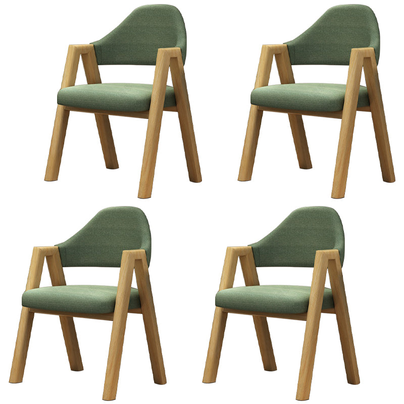 Fauteuils de salle à manger modernes Fauteuil rembourré avec pieds en métal (Ensemble de 4)
