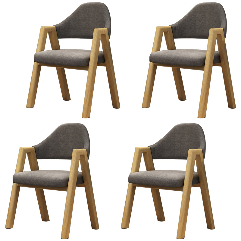 Fauteuils de salle à manger modernes Fauteuil rembourré avec pieds en métal (Ensemble de 4)
