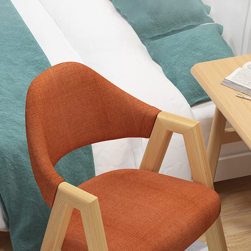 Fauteuils de salle à manger modernes Fauteuil rembourré avec pieds en métal (Ensemble de 4)