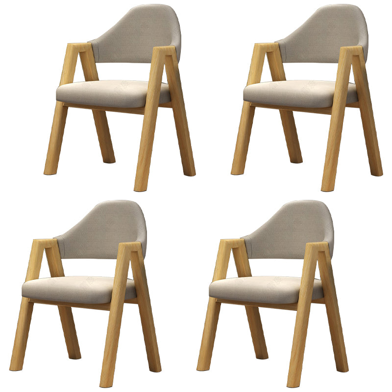 Fauteuils de salle à manger modernes Fauteuil rembourré avec pieds en métal (Ensemble de 4)
