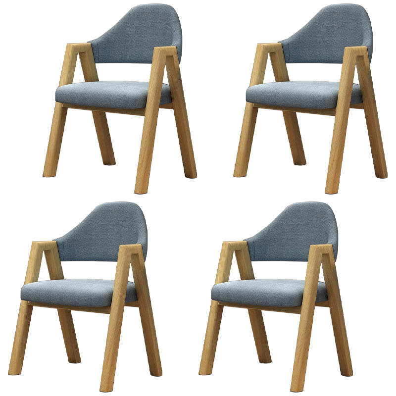 Fauteuils de salle à manger modernes Fauteuil rembourré avec pieds en métal (Ensemble de 4)
