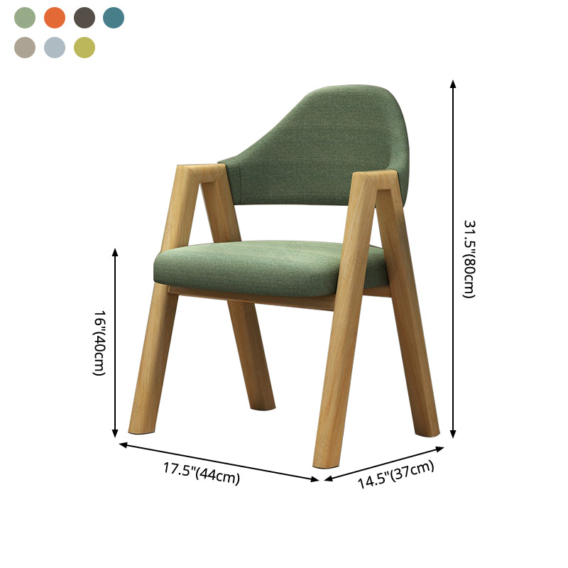 Fauteuils de salle à manger modernes Fauteuil rembourré avec pieds en métal (Ensemble de 4)