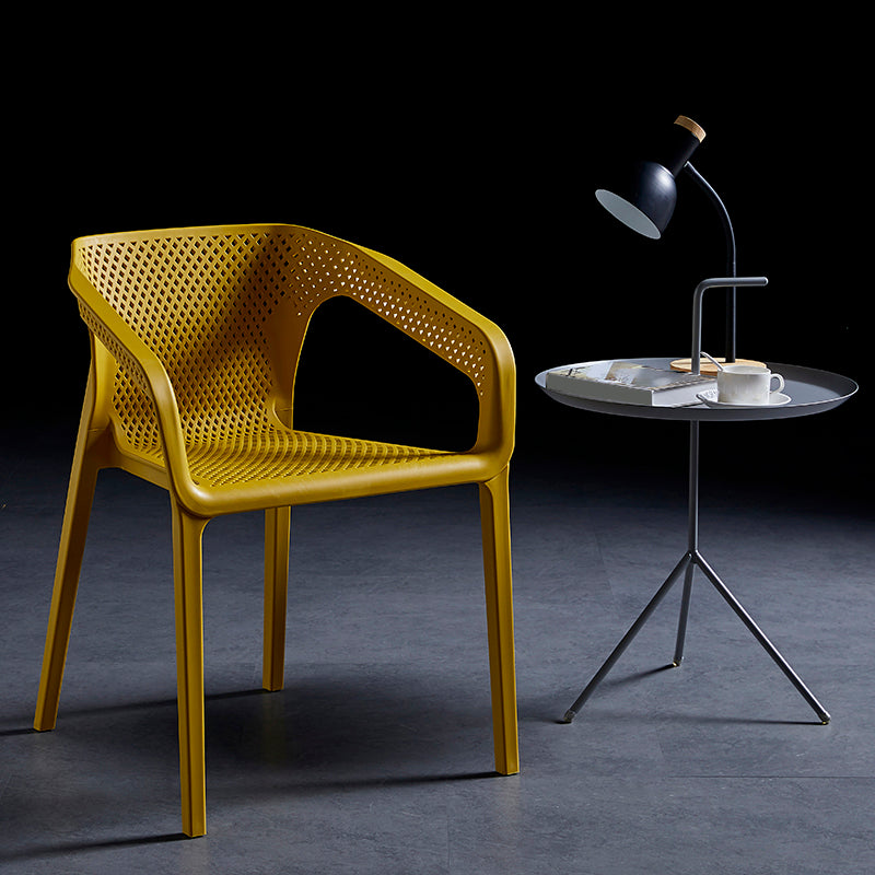 Silla de comedor de plástico de estilo moderno, sillas de comedor apilables para cocina
