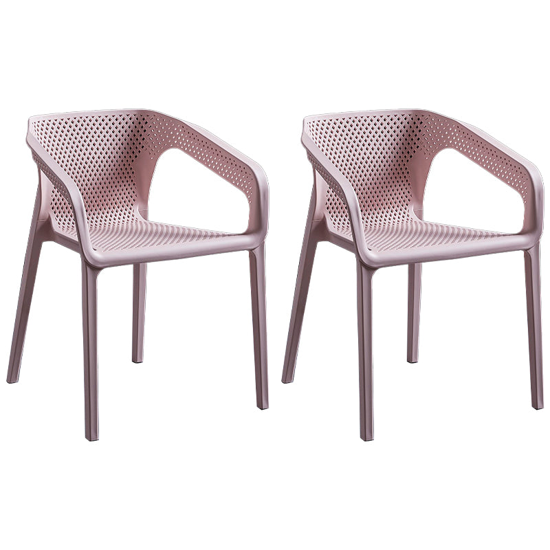 Silla de comedor de plástico de estilo moderno, sillas de comedor apilables para cocina