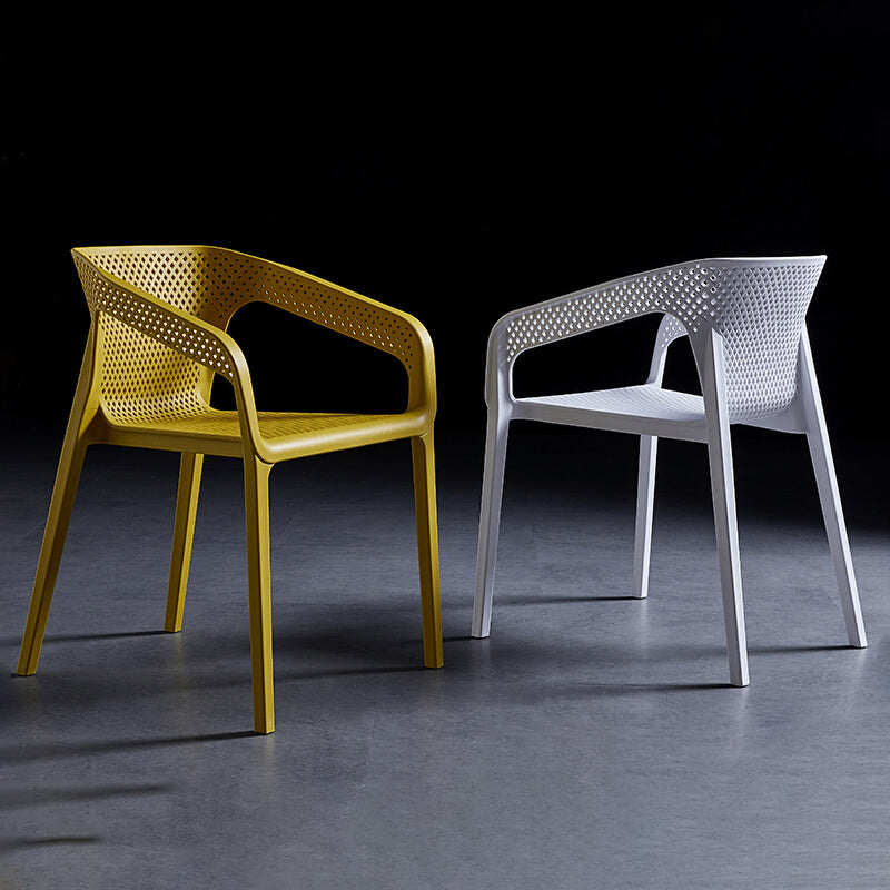 Silla de comedor de plástico de estilo moderno, sillas de comedor apilables para cocina