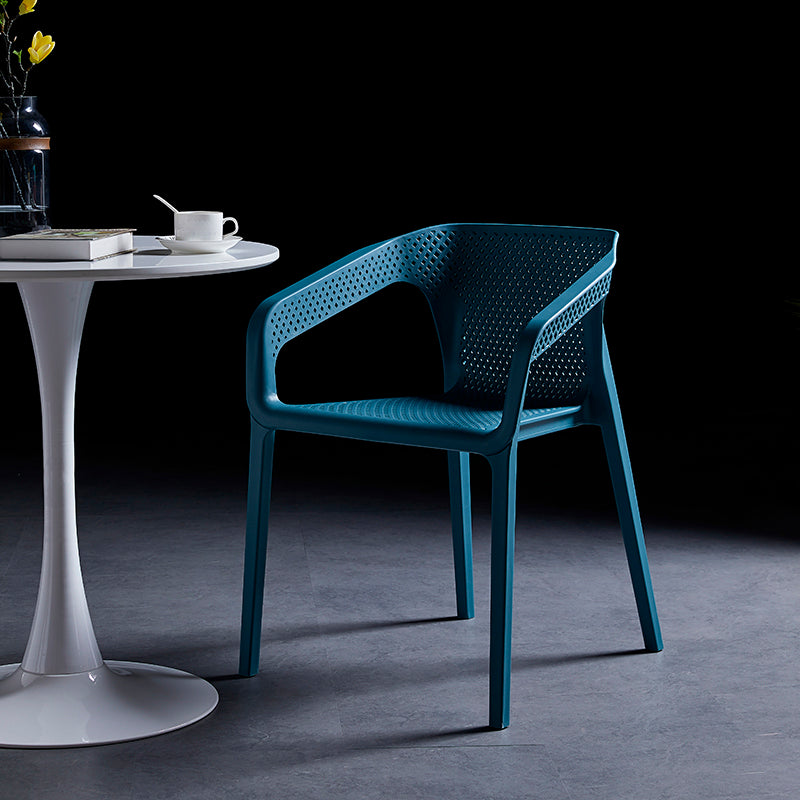 Silla de comedor de plástico de estilo moderno, sillas de comedor apilables para cocina