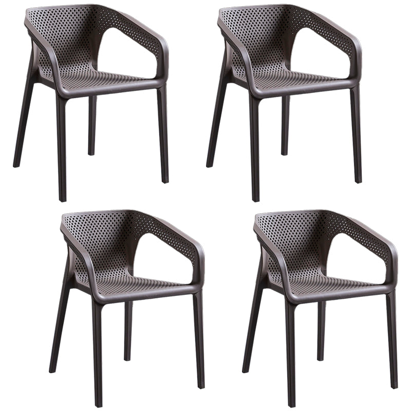 Silla de comedor de plástico de estilo moderno, sillas de comedor apilables para cocina