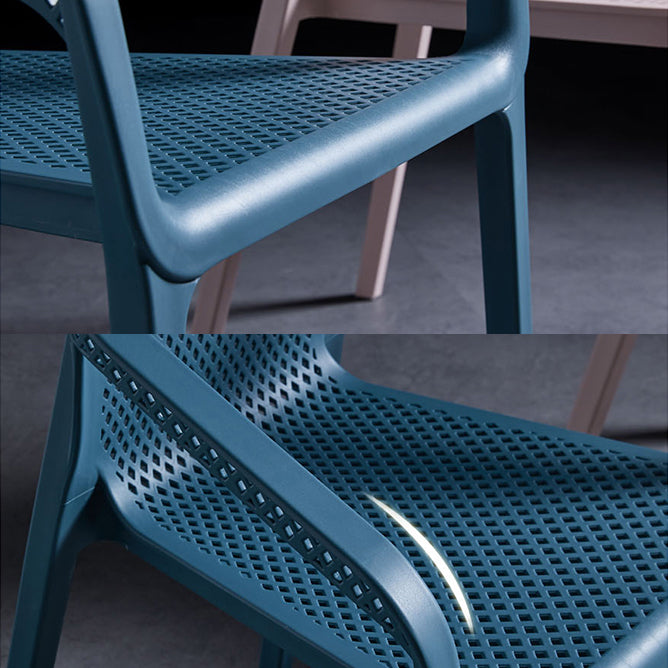 Silla de comedor de plástico de estilo moderno, sillas de comedor apilables para cocina