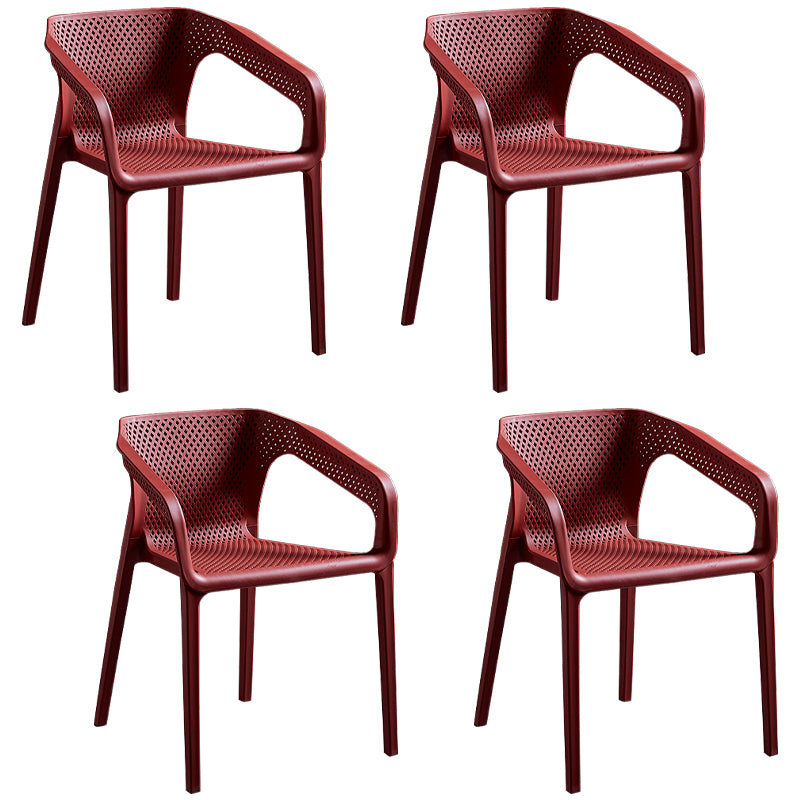 Silla de comedor de plástico de estilo moderno, sillas de comedor apilables para cocina