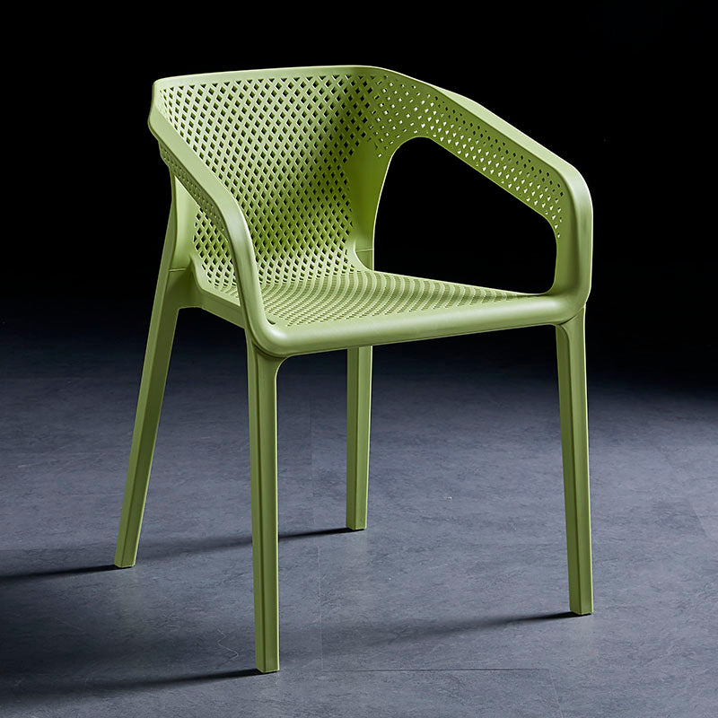 Silla de comedor de plástico de estilo moderno, sillas de comedor apilables para cocina