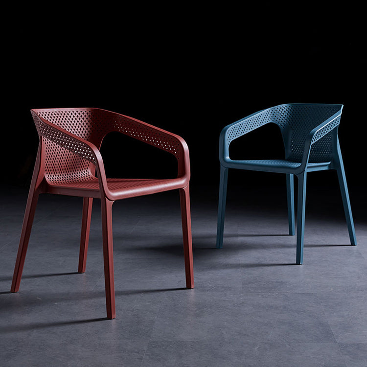 Silla de comedor de plástico de estilo moderno, sillas de comedor apilables para cocina