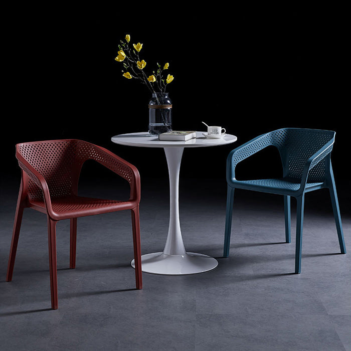 Silla de comedor de plástico de estilo moderno, sillas de comedor apilables para cocina