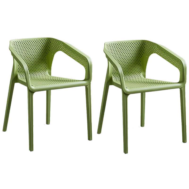 Silla de comedor de plástico de estilo moderno, sillas de comedor apilables para cocina
