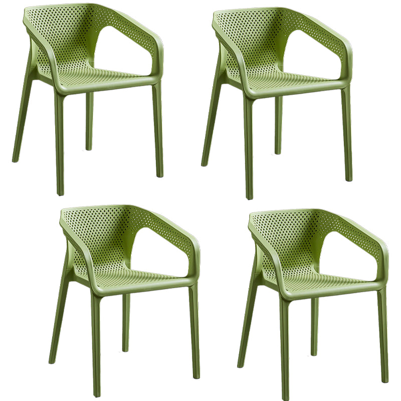 Silla de comedor de plástico de estilo moderno, sillas de comedor apilables para cocina