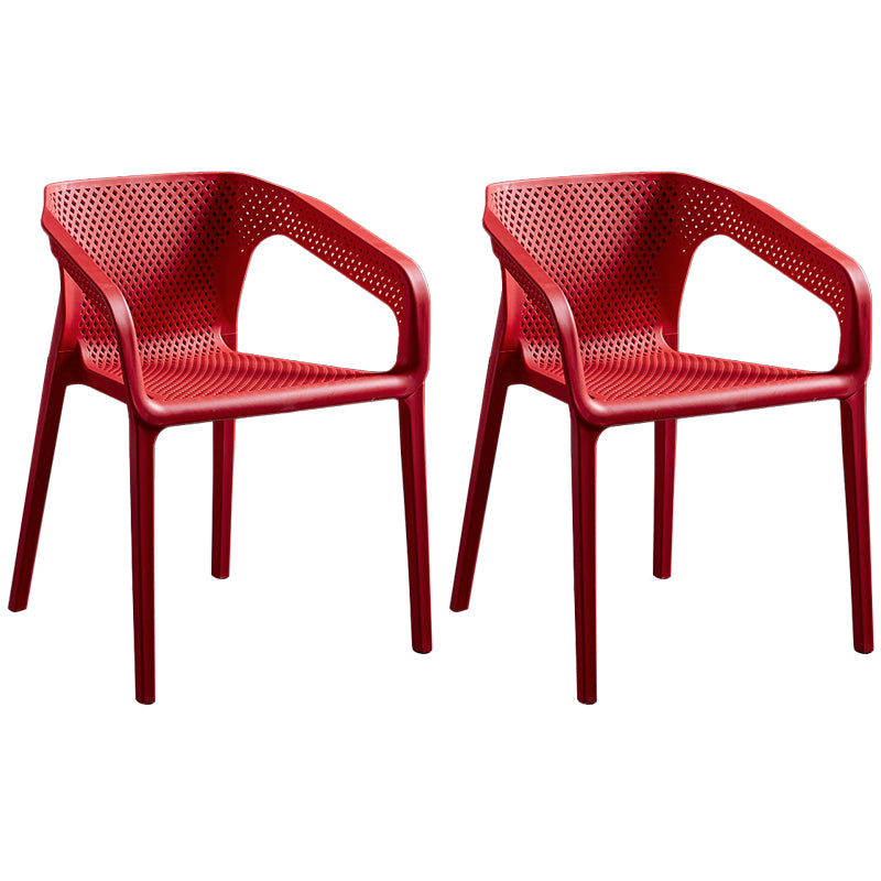 Silla de comedor de plástico de estilo moderno, sillas de comedor apilables para cocina