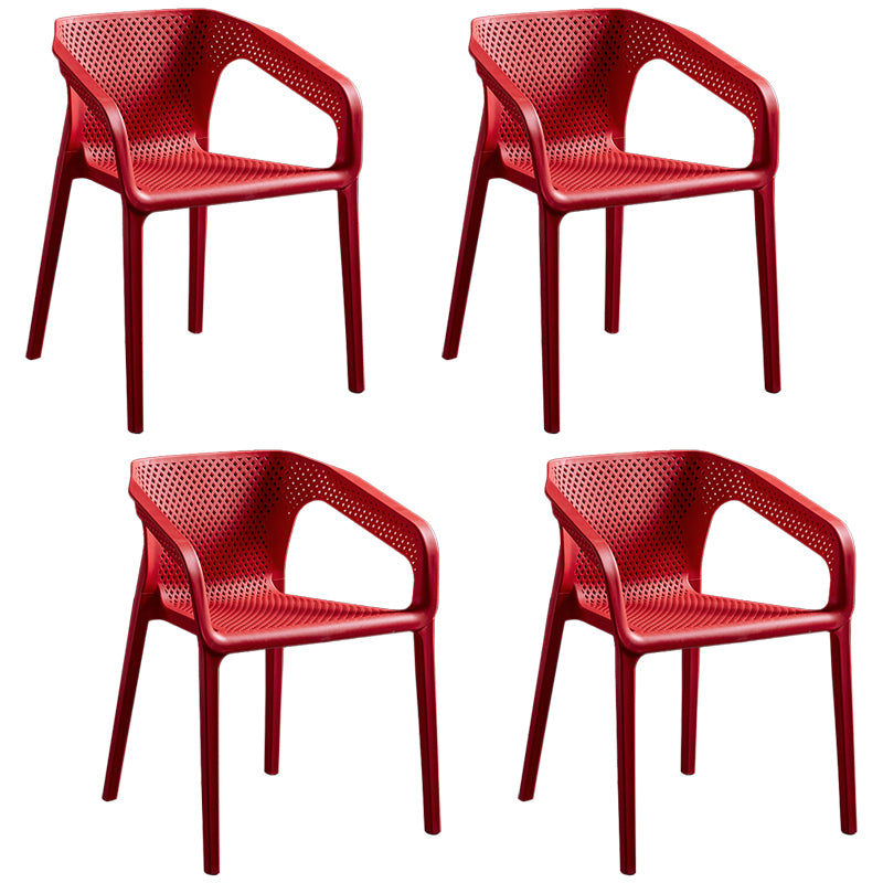 Silla de comedor de plástico de estilo moderno, sillas de comedor apilables para cocina