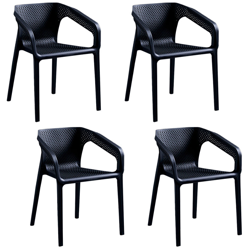 Silla de comedor de plástico de estilo moderno, sillas de comedor apilables para cocina