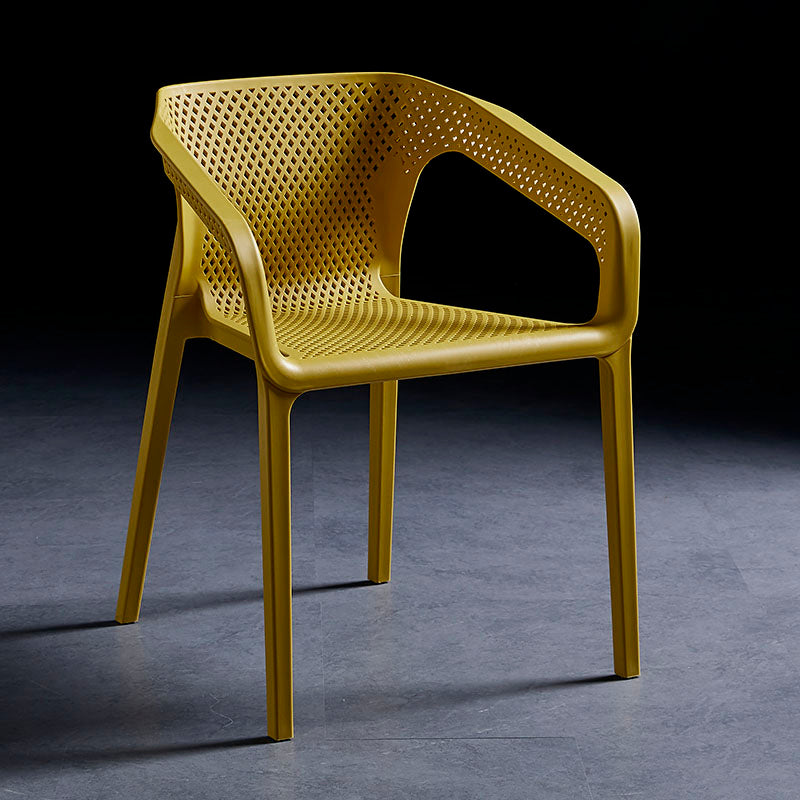 Silla de comedor de plástico de estilo moderno, sillas de comedor apilables para cocina