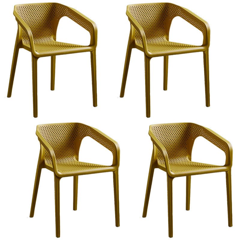 Silla de comedor de plástico de estilo moderno, sillas de comedor apilables para cocina