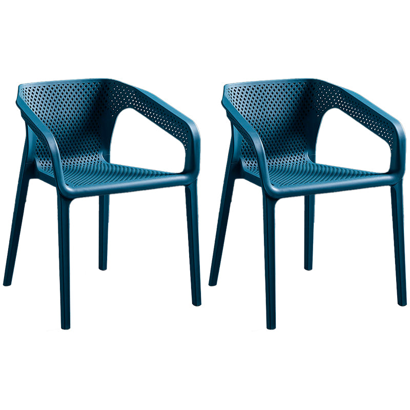 Silla de comedor de plástico de estilo moderno, sillas de comedor apilables para cocina