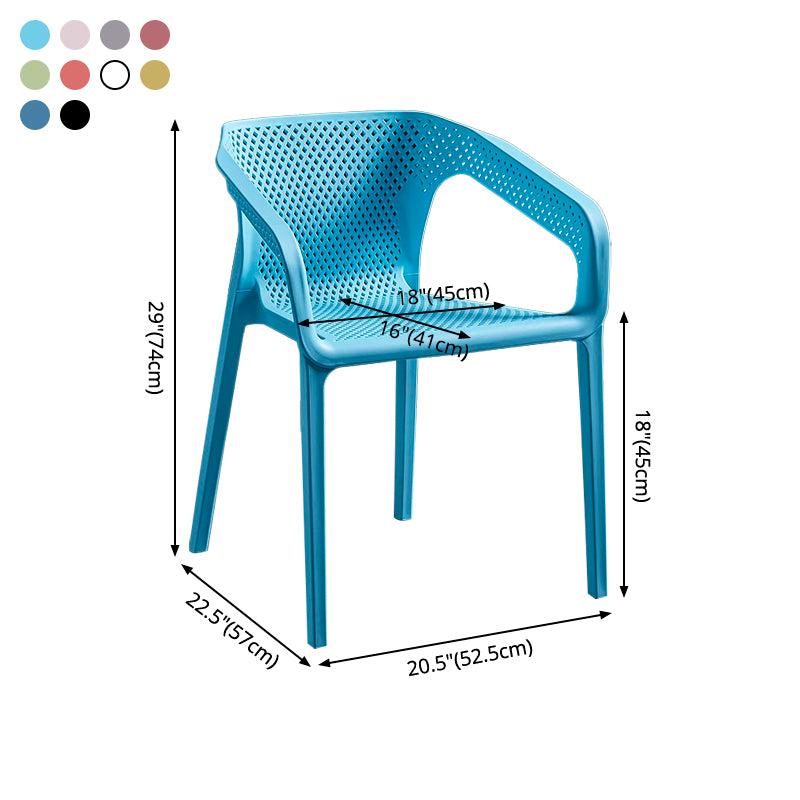 Silla de comedor de plástico de estilo moderno, sillas de comedor apilables para cocina